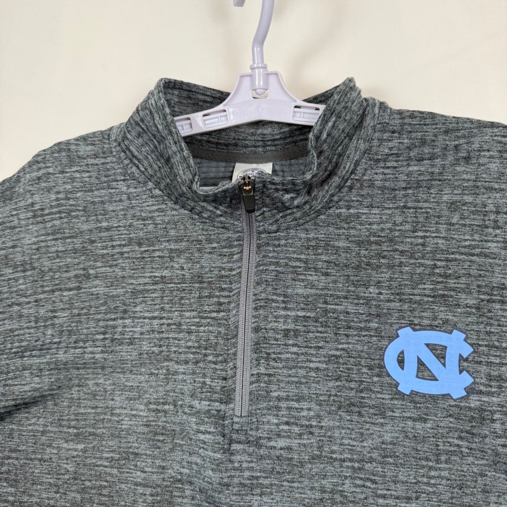 Rivalry Threads 91 UNC North Carolina Tar Heels Quarter Zip Pullover Gray 2XL